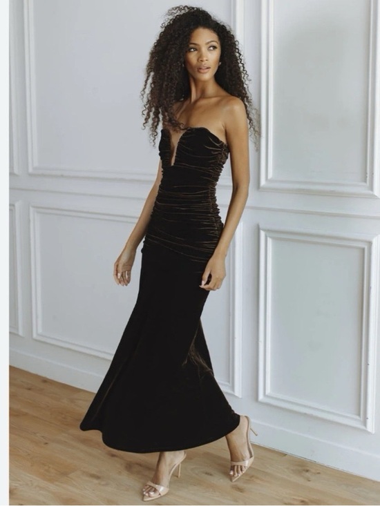 Bardot Dresses & Skirts - NEW Bardot Elvira Velvet Maxi Dress in Chocolate